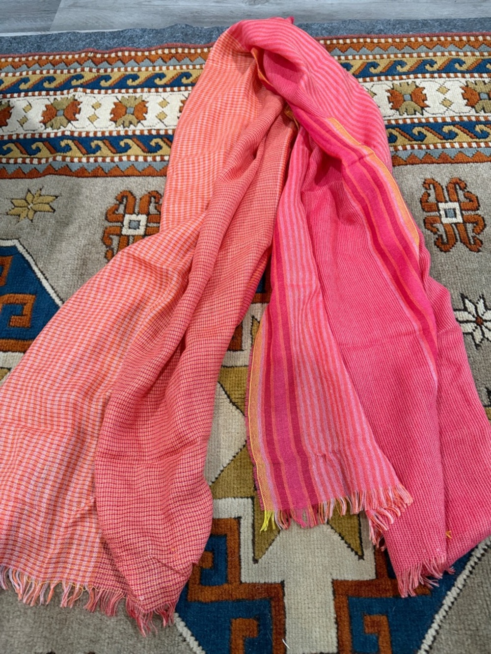 Pink Multi-Tone Lightweight Women's Scarf